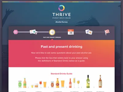 Alcohol Survey flat graph health icons illustration interface survey ui