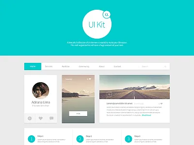 Alpha Ui Kit alpha calendar chart clock graphic icon interface kit music premium profile ui