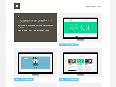 Ninebase Dribbble clean minimal ninebase theme wordpress