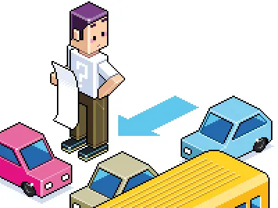 The Vehicle Is One people pixel pixelart smartcity