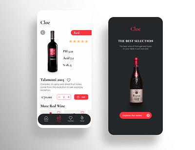 Wine app app design new ui ux