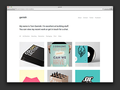 Garnish portfolio roboto template