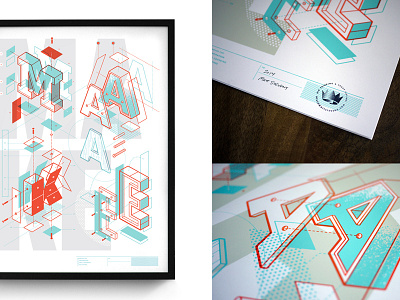 Exploded M-A-K-E print