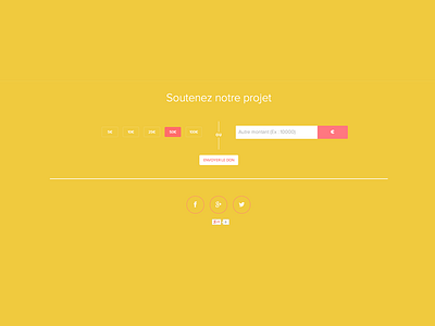 Donate css3 donate donation flat follow html5 money page pink support website yellow