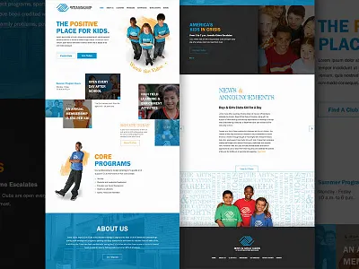 Boys & Girls Club Website Mockup after school boys girls club css html jquery kids program responsive web design website wordpress youth development