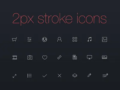 Thinicons - free psd free freebie icons ios ios7 line lineicons psd stroke strokeicons