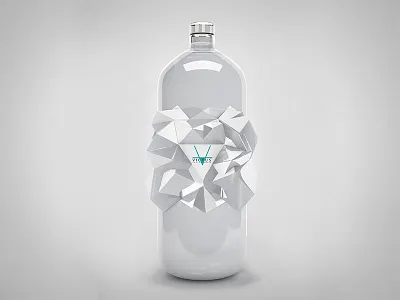 geometric glass bottle 3d 3d design bottle conceptual geometric icon packaging product design