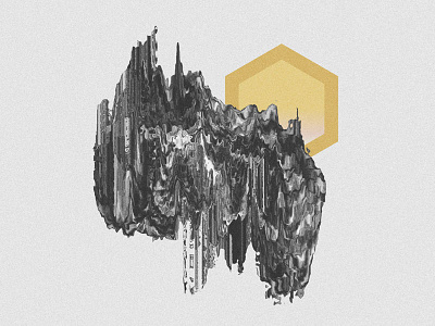 Make your mountains. geometry hexagon illustration mountains yella