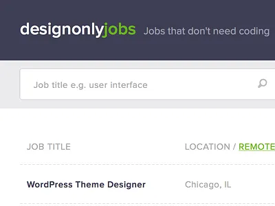 Purple header design green jobs jobs board purple ui web design white
