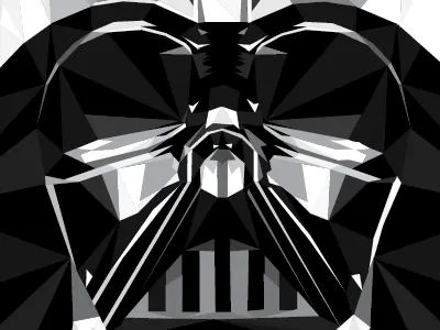 The Dark Side art artwork darthvadar geometric illustration illustrator poster starwars