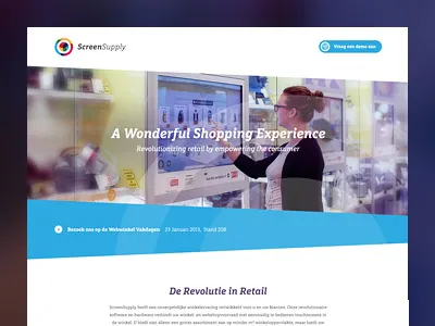 ScreenSupply Landingspage design flat full landingspage one pager photography screen