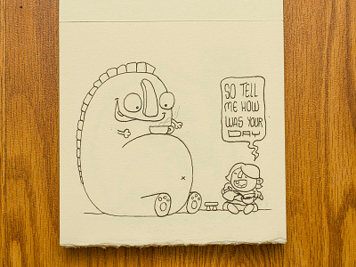My Adorable Monster_02 drawing girl ink monster sketchbook