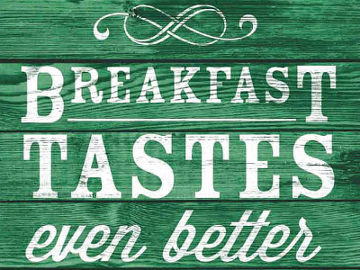 Agrium Breakfast Poster poster typography wood pattern