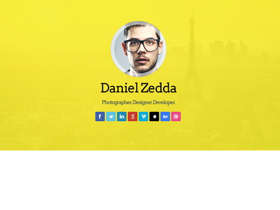 New Resume Template (intro shot) css3 cv html5 metrothemes personal portfolio resume template
