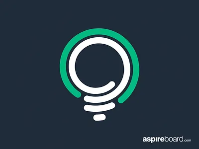 AspireBoard branding bulb construction design icon identity logo logomark mark process sketch