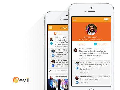 Bevii App color design flat gps ios native social typography ui ux
