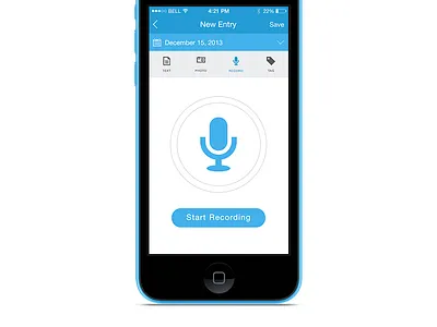 Record Journal App app button flat icon ios 7 iphone journal mobile progress psd record simple