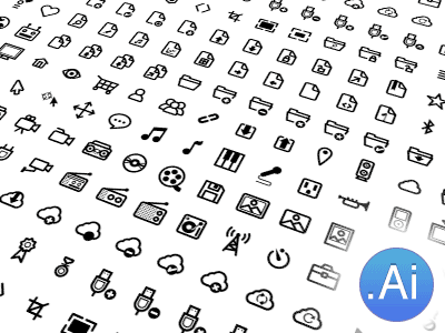 (GIF) Free UI Vector Icon Set #2 ai designer download eps flat free gif icon icons jonathan hasson set vector
