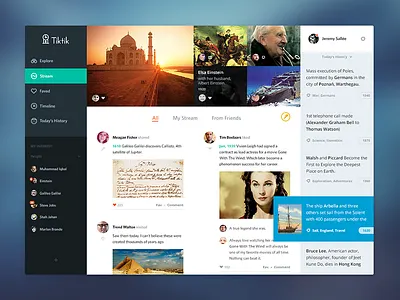 tiktik app history icons landing pakistan social time travel ui ux web