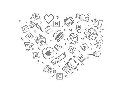Invite icons bmo food icon poppy scrabble simple skull tattoo zombie