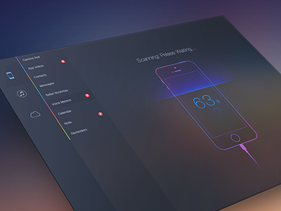 Scanning Device color connect flat icloud icon interface iphone itunes mac scan ui