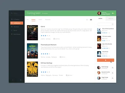 Movies App app flat fun latest movie rank soon transparent ui user ux