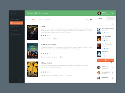 Movies App app flat fun latest movie rank soon transparent ui user ux