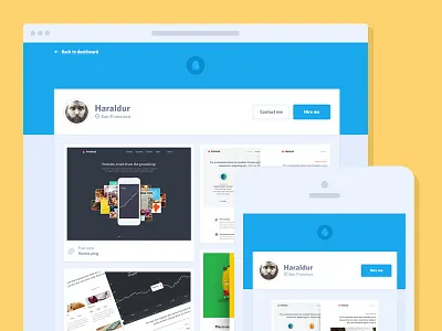 Juiiicy Designer's Portfolio blue flat grey juiiicy portfolio