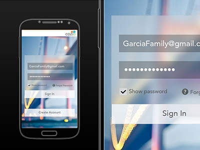 Cozi Login Page form login mobile signin