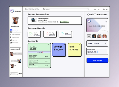 Bank Dashboard app banking clean design figma fintech minimalist product design ui web design
