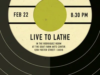 Gig Poster Concept album atlanta austin band design gig poster lathe music poster record single the goat farm