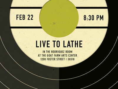 Gig Poster Concept album atlanta austin band design gig poster lathe music poster record single the goat farm