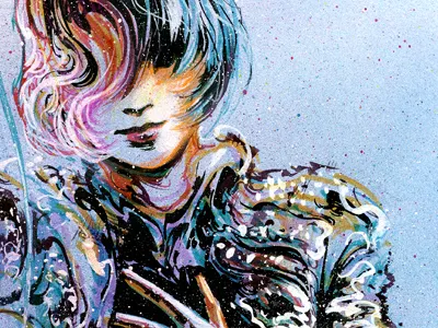 Karen O drawing marker mixed media music pen pencil portrait singer traditional