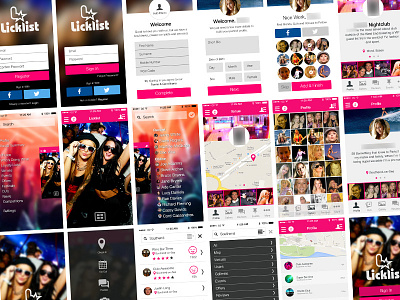 Licklist iOS Screen Preview app application design interface ios iphone preview profile ui ux