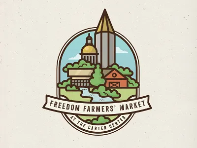 Freedom Farmers' Market Logo atlanta branding farm identity local logo organic