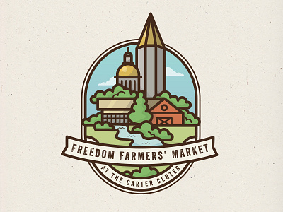 Freedom Farmers' Market Logo atlanta branding farm identity local logo organic