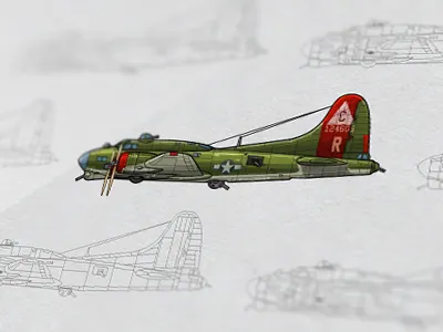 USA Flying Fortress aircraft bomber call of victory flying fortress game game art ipad unit usa war ww2