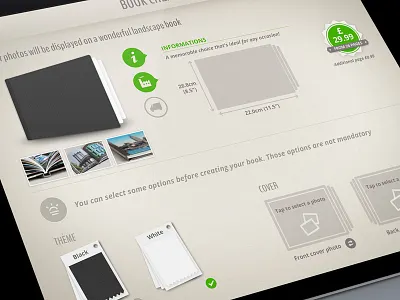 Photobox Ipad Create album app button flat interface ipad menu mobiledesign photo slide ui ux webdesign