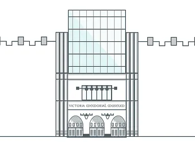 Victoria Memorial Museum illustration line art museum ottowa skyline