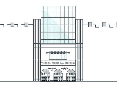 Victoria Memorial Museum illustration line art museum ottowa skyline