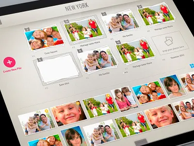 Photobox Ipad Manage photos app button flat interface ipad menu mobiledesign photo slide ui ux webdesign