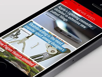 News Feed app design feed flat gif interaction ios ios7 iphone news ui ux