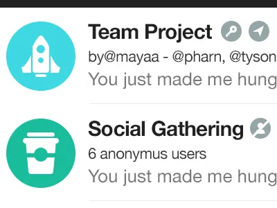 Groups Screen bricks chat ios iphone messages messenger mobile open source