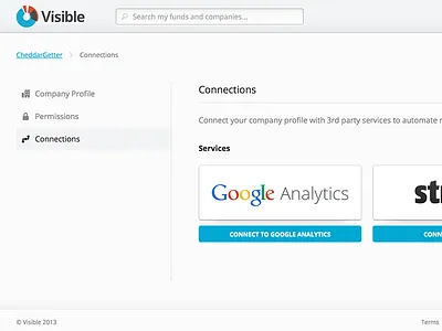 Connections - Coming Soon connections data integrations settings ui ux visible