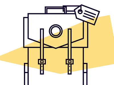 résumé icon backpack icon rucksack travel