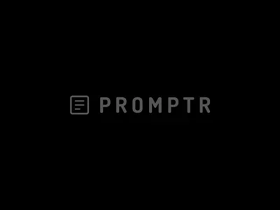 Promptr dark logo teleprompter web app web design