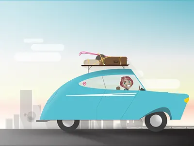 Goodbye Austin illustration vector