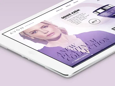 Product Page background blur clean cosmetics microsite minimal photography single page ui violet webdesign website