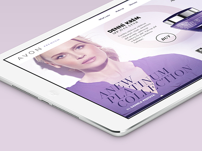 Product Page background blur clean cosmetics microsite minimal photography single page ui violet webdesign website