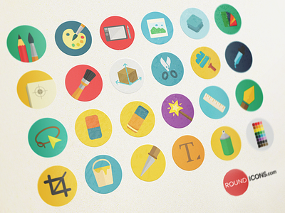 1000 Flat icons Set - Graphic Design set clean colorful design flat graphic design icons iconset illustration minimal round simple vector